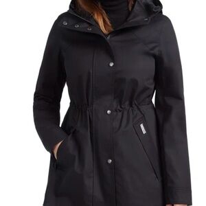 Hunter Black Hooded Raincoat XL